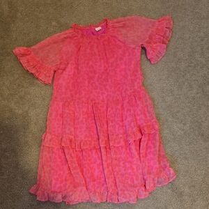 Next Pink Leopard Print Kids Dress